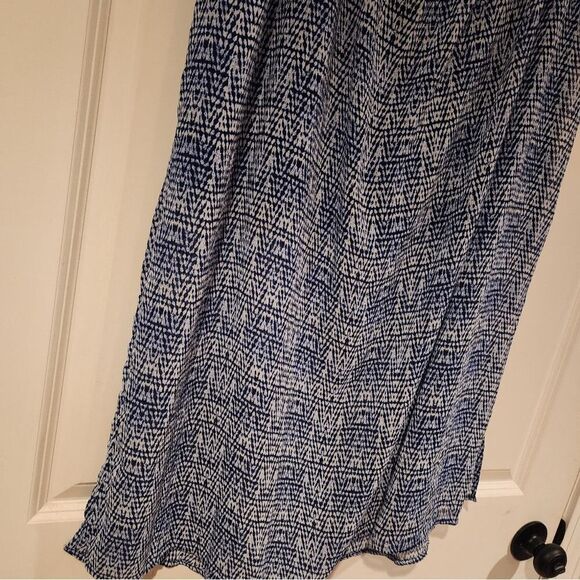 Faded Glory Blue and white sheer lined maxi skirt 3X - Picture 3 of 6